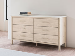 Cadmori Tan King Panel Bedroom Set with Dresser and 2 Nightstands - Ornate Home