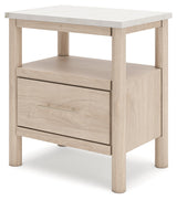 Cadmori Tan Queen Panel Bedroom Set with Dresser and 2 Nightstands (Online Special Price) - Ornate Home