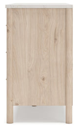 Cadmori Tan Queen Panel Bedroom Set with Dresser and 2 Nightstands (Online Special Price) - Ornate Home