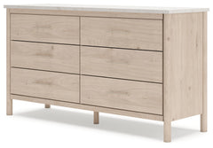 Cadmori Tan Queen Panel Bedroom Set with Dresser and 2 Nightstands - Ornate Home