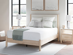 Cadmori Tan Queen Panel Bedroom Set with Dresser and 2 Nightstands - Ornate Home