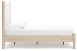 Cadmori Two-tone Full Upholstered Panel Bed, Dresser and Mirror (Online Special Price) - Ornate Home
