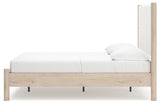 Cadmori Two-tone Full Upholstered Panel Bed, Dresser and Mirror (Online Special Price) - Ornate Home