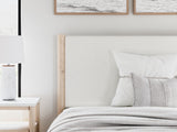 Cadmori Two-tone Full Upholstered Panel Bed, Dresser and Mirror (Online Special Price) - Ornate Home