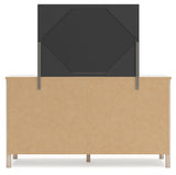 Cadmori Two-tone King Upholstered Panel Bed, Dresser, Mirror and Nightstand (Online Special Price) - Ornate Home