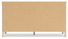 Cadmori Two-tone King Upholstered Panel Bed & Dresser & Nightstand - Ornate Home