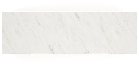 Cadmori Two-tone King Upholstered Panel Bed & Dresser & Nightstand - Ornate Home