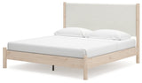 Cadmori Two-tone King Upholstered Panel Bed (Online Special Price) - Ornate Home