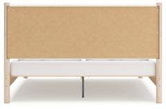 Cadmori Two-tone King Upholstered Panel Bed - Ornate Home
