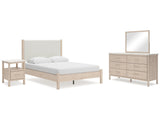 Cadmori Two-tone Queen Panel Bed & Dresser & Mirror & Nightstand (Online Special Price) - Ornate Home