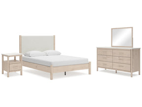 Cadmori Two-tone Queen Panel Bed & Dresser & Mirror & Nightstand (Online Special Price) - Ornate Home