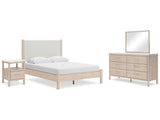 Cadmori Two-tone Queen Panel Bed & Dresser & Mirror & Nightstand - Ornate Home
