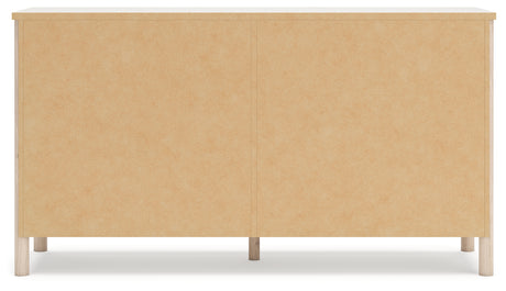 Cadmori Two-tone Queen Upholstered Panel Bed & Dresser & Nightstand - Ornate Home