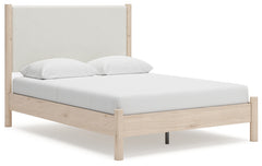 Cadmori Two-tone Queen Upholstered Panel Bed & Dresser & Nightstand - Ornate Home