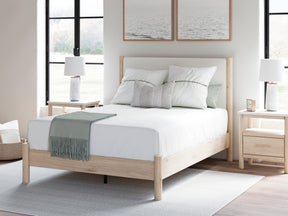 Cadmori Two-tone Queen Upholstered Panel Bed (Online Special Price) - Ornate Home