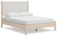 Cadmori Two-tone Queen Upholstered Panel Bed - Ornate Home