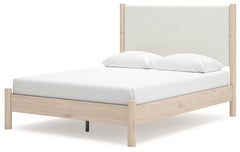 Cadmori Two-tone Queen Upholstered Panel Bed - Ornate Home