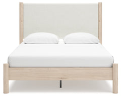 Cadmori Two-tone Queen Upholstered Panel Bed - Ornate Home