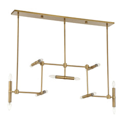 Cadre Brass 14 Light Modern Linear Pendant - Ornate Home