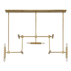 Cadre Brass 14 Light Modern Linear Pendant - Ornate Home