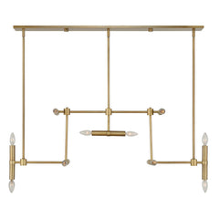 Cadre Brass 14 Light Modern Linear Pendant - Ornate Home