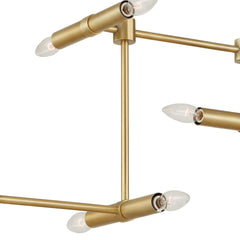 Cadre Brass 14 Light Modern Linear Pendant - Ornate Home