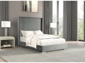 Cadwell Gray Eastern King Bed - Ornate Home