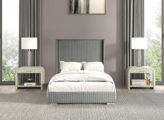 Cadwell Gray Eastern King Bed - Ornate Home