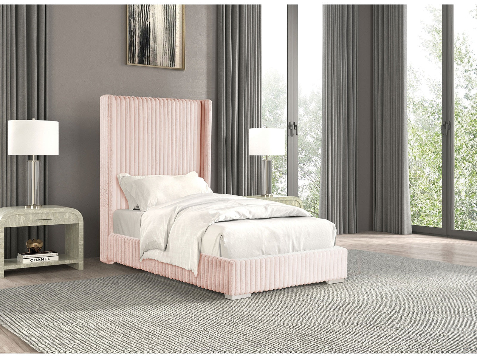 Cadwell Pink Twin Bed - Ornate Home