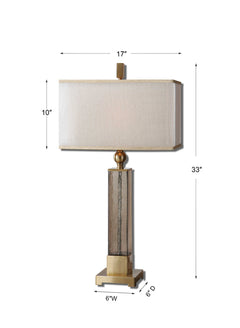Caecilia Amber Glass Table Lamp - Ornate Home