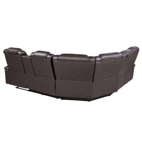 Caelan Brown 3-Piece Power Reclining Sectionals - Ornate Home