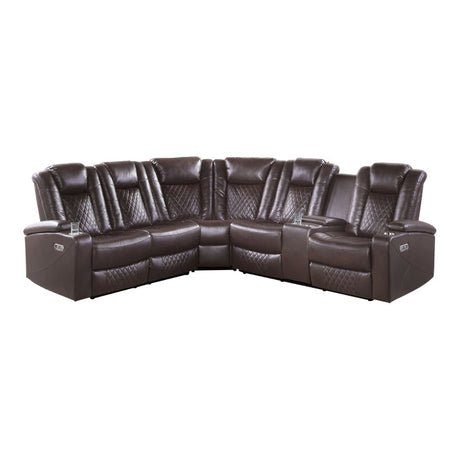 Caelan Brown 3-Piece Power Reclining Sectionals - Ornate Home