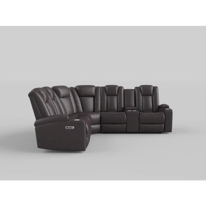 Caelan Brown 3-Piece Power Reclining Sectionals - Ornate Home