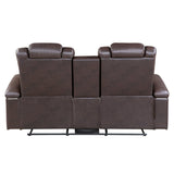 Caelan Brown Power Double Reclining Loveseat - Ornate Home