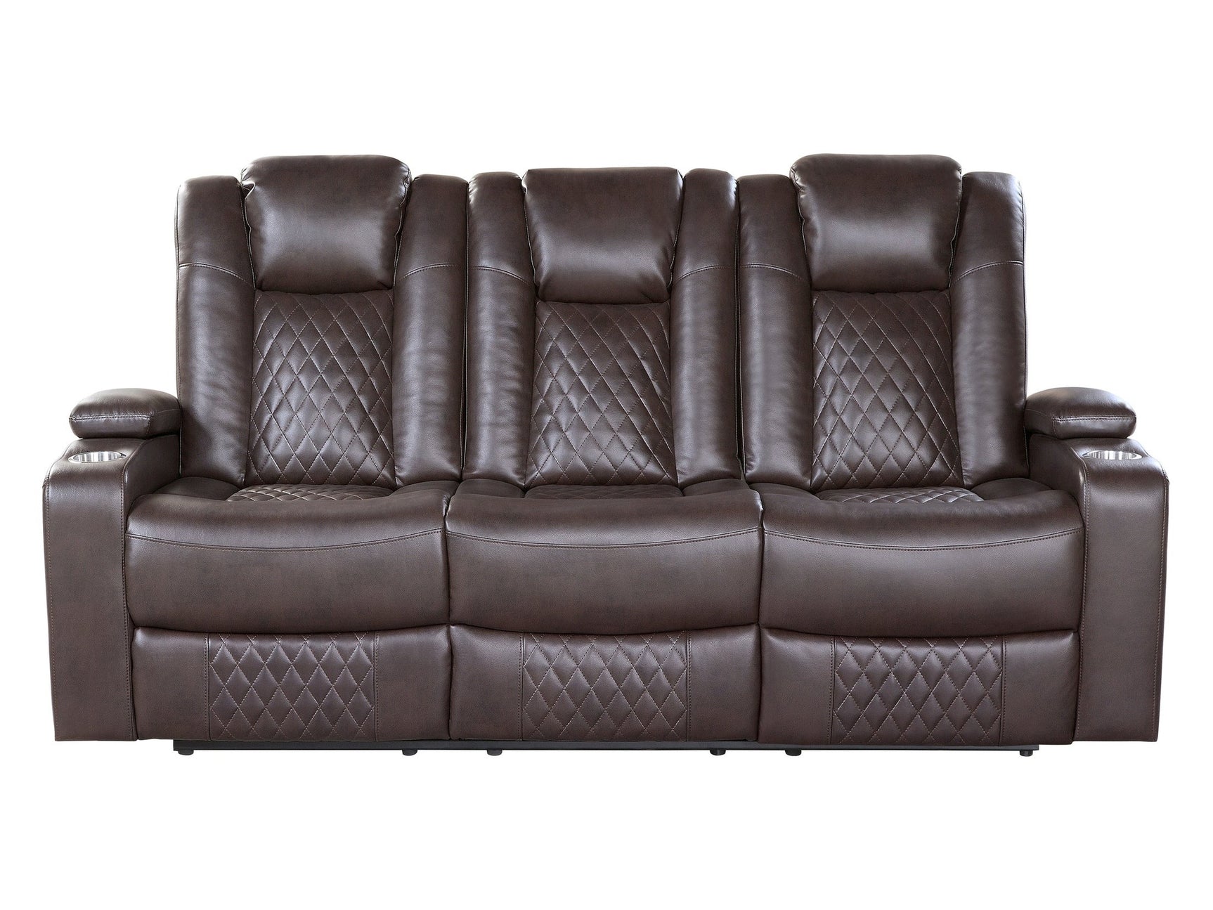 Caelan Brown Power Double Reclining Sofa - Ornate Home