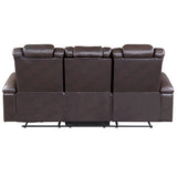 Caelan Brown Power Double Reclining Sofa - Ornate Home
