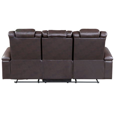 Caelan Brown Power Double Reclining Sofa - Ornate Home