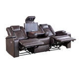 Caelan Brown Power Double Reclining Sofa - Ornate Home
