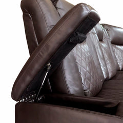 Caelan Brown Power Double Reclining Sofa - Ornate Home