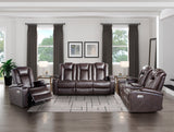 Caelan Brown Power Double Reclining Sofa - Ornate Home