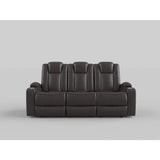 Caelan Brown Power Double Reclining Sofa - Ornate Home