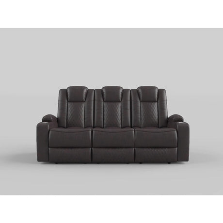 Caelan Brown Power Double Reclining Sofa - Ornate Home