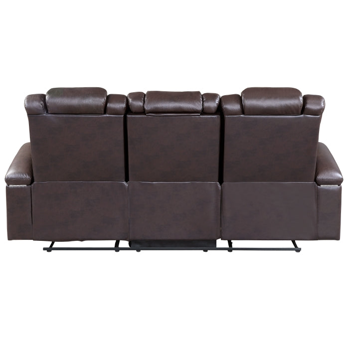 Caelan Brown Power Double Reclining Sofa - Ornate Home