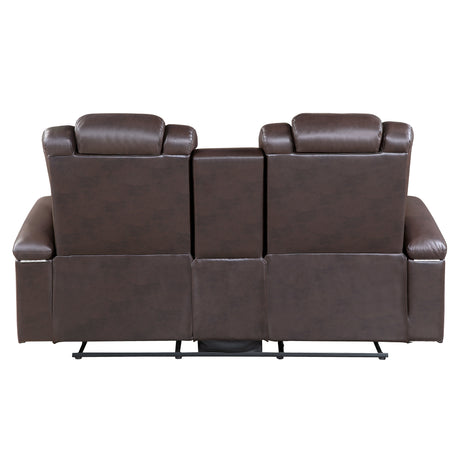 Caelan Dark Brown-Power Reclining Sofa and Loveseat - Ornate Home