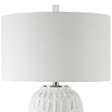Caelina Textured White Table Lamp - Ornate Home