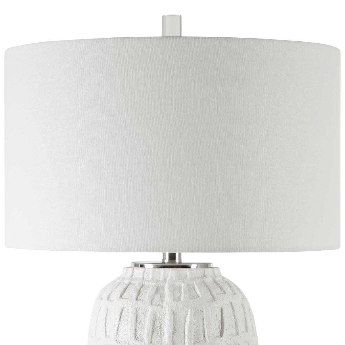 Caelina Textured White Table Lamp - Ornate Home