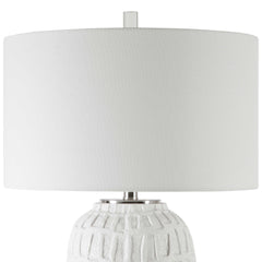 Caelina Textured White Table Lamp - Ornate Home