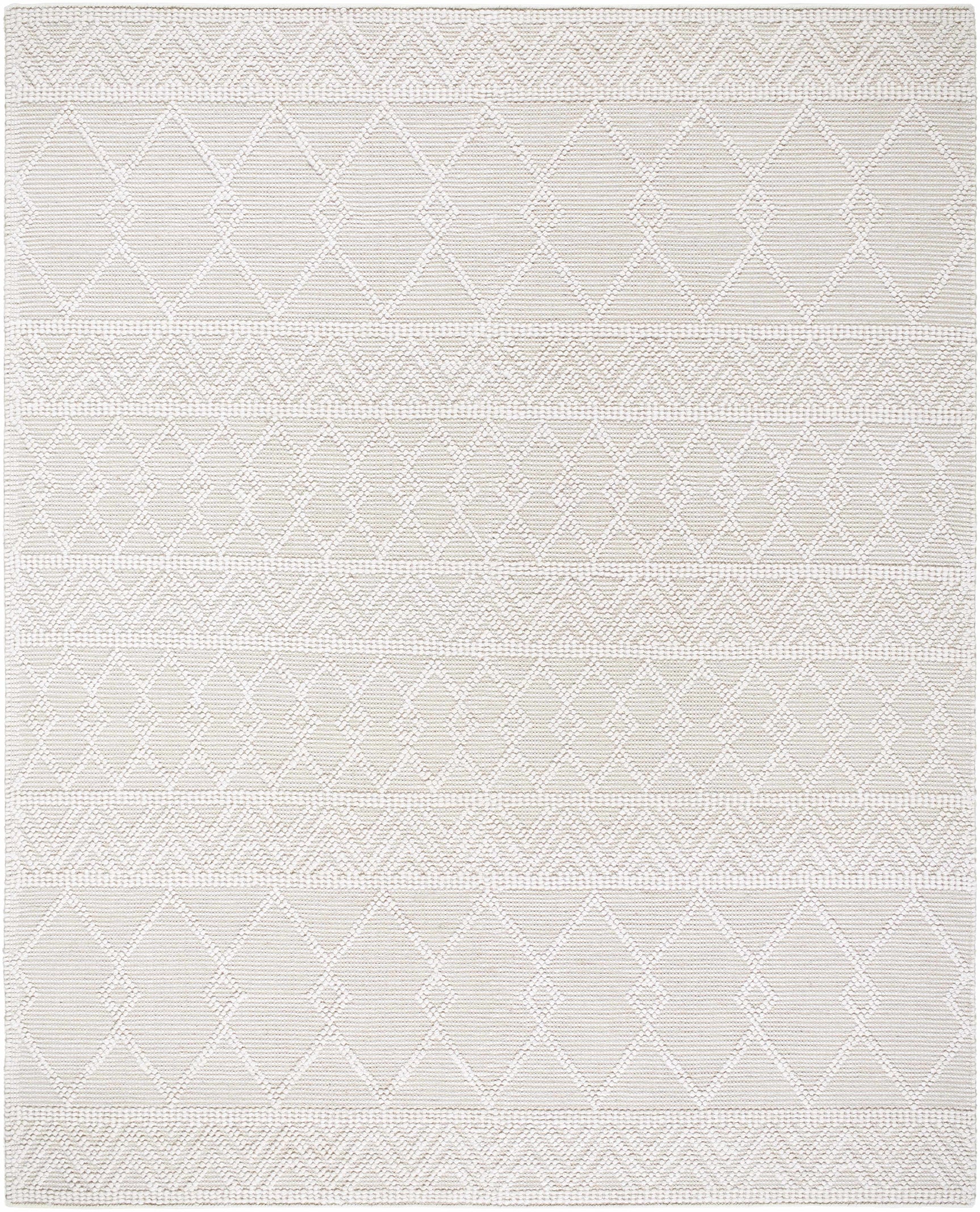 Caelum White Wool-Blend Rug - Ornate Home