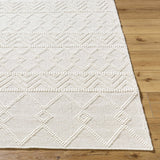 Caelum White Wool-Blend Rug - Ornate Home