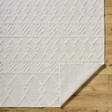 Caelum White Wool-Blend Rug - Ornate Home